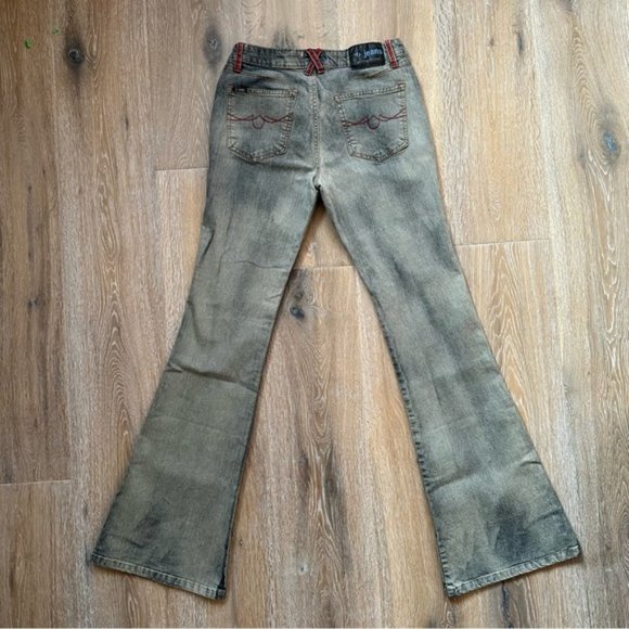 Vintage 90's UB Jeans Low Rise Stretch Denim Flare Jeans - Size 29 - Picture 7 of 11
